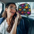 thumbnail image 6 of Goofa Colorful Dinosaur Pattern 2 PCS Car Headrest Cover, Headrest Protector,Universal Interior Car Accessories, 6 of 6
