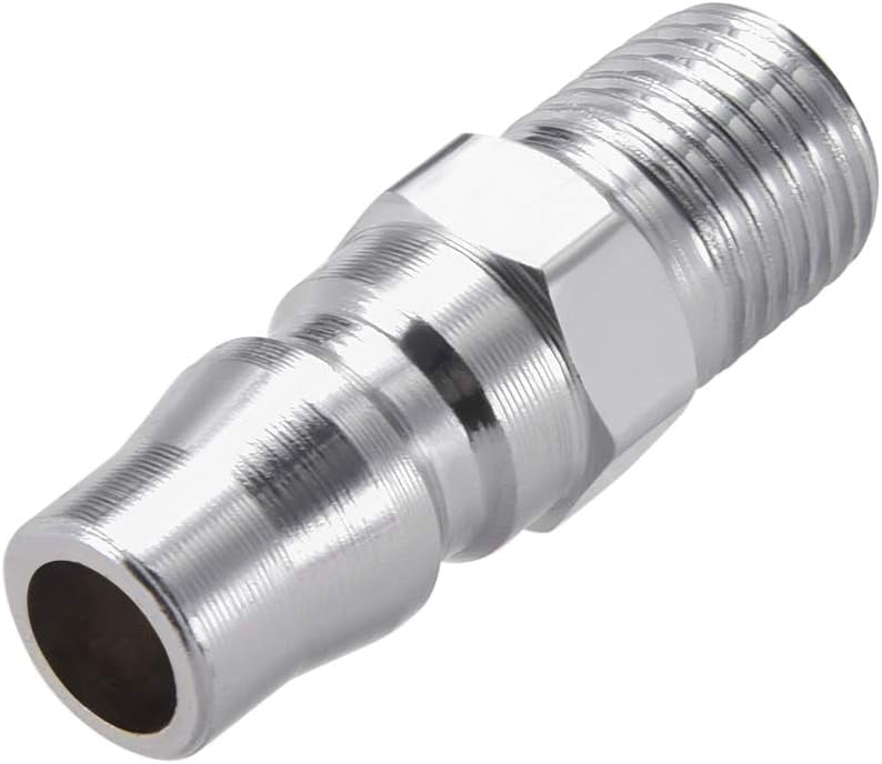 MKEUDQ-Air Tool Pressure Washer Male High Flow Hose Plug G1/4 Nipple Quick Coupler Connect Fitting 4pcs