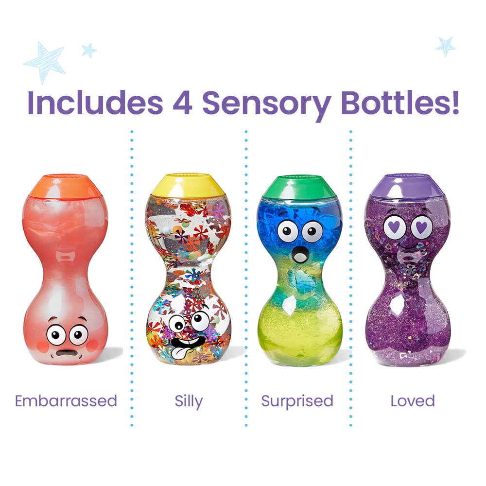hand2mind Express Your Feelings Sensory Bottles Secondary Emotions II, Ages 3+ (4 Pieces)