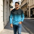 thumbnail image 5 of IAJDKMEK Men's Raglan Long Sleeve Shirt - Round Neck Casual Tee, Soft Everyday Shirt for Men, Great Work Shirts and Weekend Wear,Blue L, 5 of 7