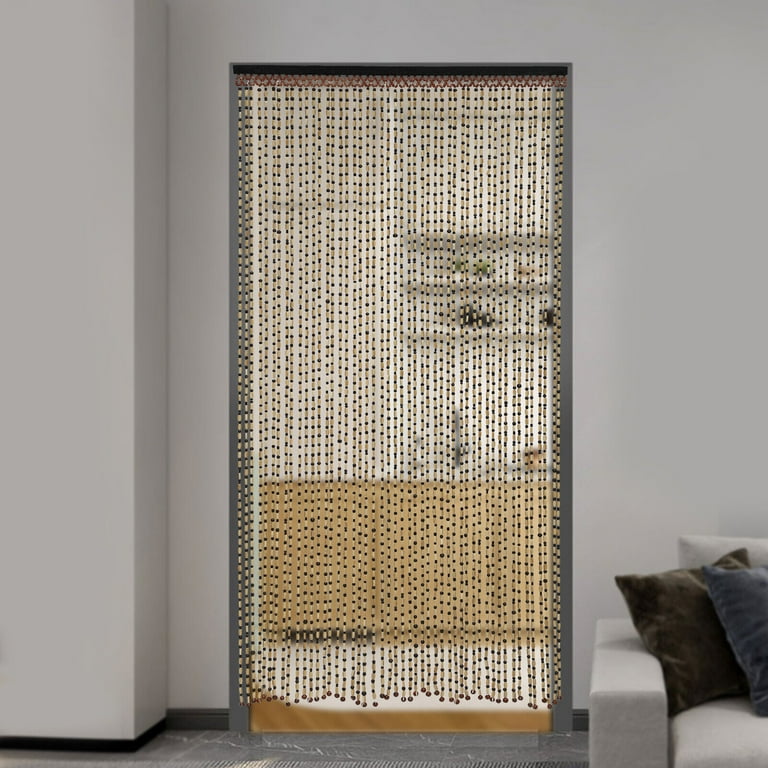 Bamboo Beaded Door Curtains String Curtains Doorway Hanging Beads,Wooden  Door Beads Blinds,Decorative Divider Blind,for Living Room,Bedroom,Aluminum