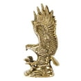 thumbnail image 4 of Vastu Brass Eagle Statue Wild Bird Flying Golden Eagle Spreading Wings Sculpture Feng Shui Decorative Home Office Showpiece Height 7.5 Inches, 4 of 6