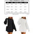 thumbnail image 4 of Women's Crewneck Oversized Pullover 2023 Fall Cable Knit Long Sleeve Chunky Short Sweaters Dresses, 4 of 6