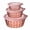 Pink (Round 3-Piece Set), variant on 3 Piece Food Storage Container Set with Lids, Round Kitchen Bowls for Meal Prep, Leftovers, Fruit, Salad and Snacks, Reusable Nesting Food Containers, Pink