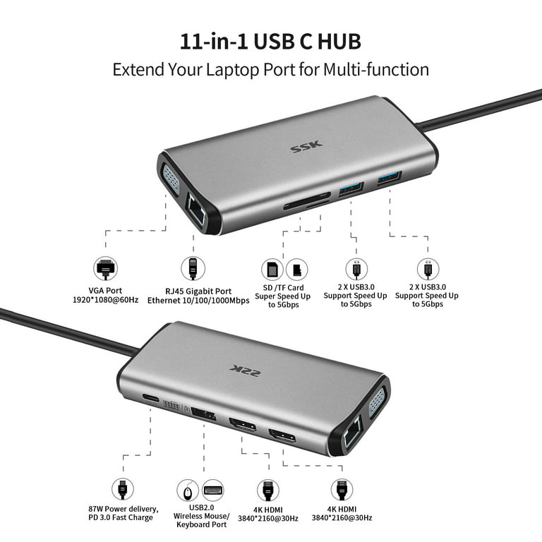 USB-C 11-in-1 Multiport Dock