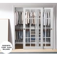 thumbnail image 6 of Sliding Closet 12 lites Bypass Doors | Felicia 3355 | Sturdy Rails Moldings Trims Hardware Set | Wood Solid Bedroom Wardrobe Doors, 6 of 6