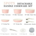 thumbnail image 2 of Caannasweis 11 Piece Pots and Pans Set, Nonstick Detachable Handle Cookware, Induction Kitchen Cookware Set with Removable Handle, 2 of 2