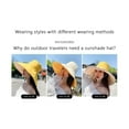 thumbnail image 4 of Reversible Large Bucket Hats for Woman Foldable Sunhat UV Sun Protection Wide Brim Sun Hat Summer Beach Cap Sunshade Hats for women, 4 of 5