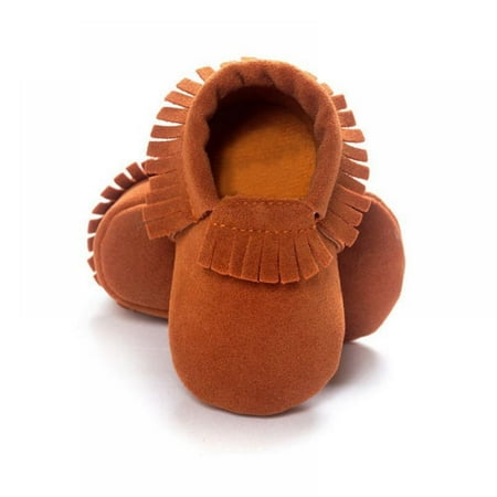 

Newborn Baby Shoes Suede Tassels Solid Soft Soled First Walkers Footwear