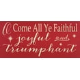 thumbnail image 2 of Words for the Soul 32x17 Gold Ornate Wood Framed with Double Matting Museum Art Print Titled - O Come All Ye, 2 of 4