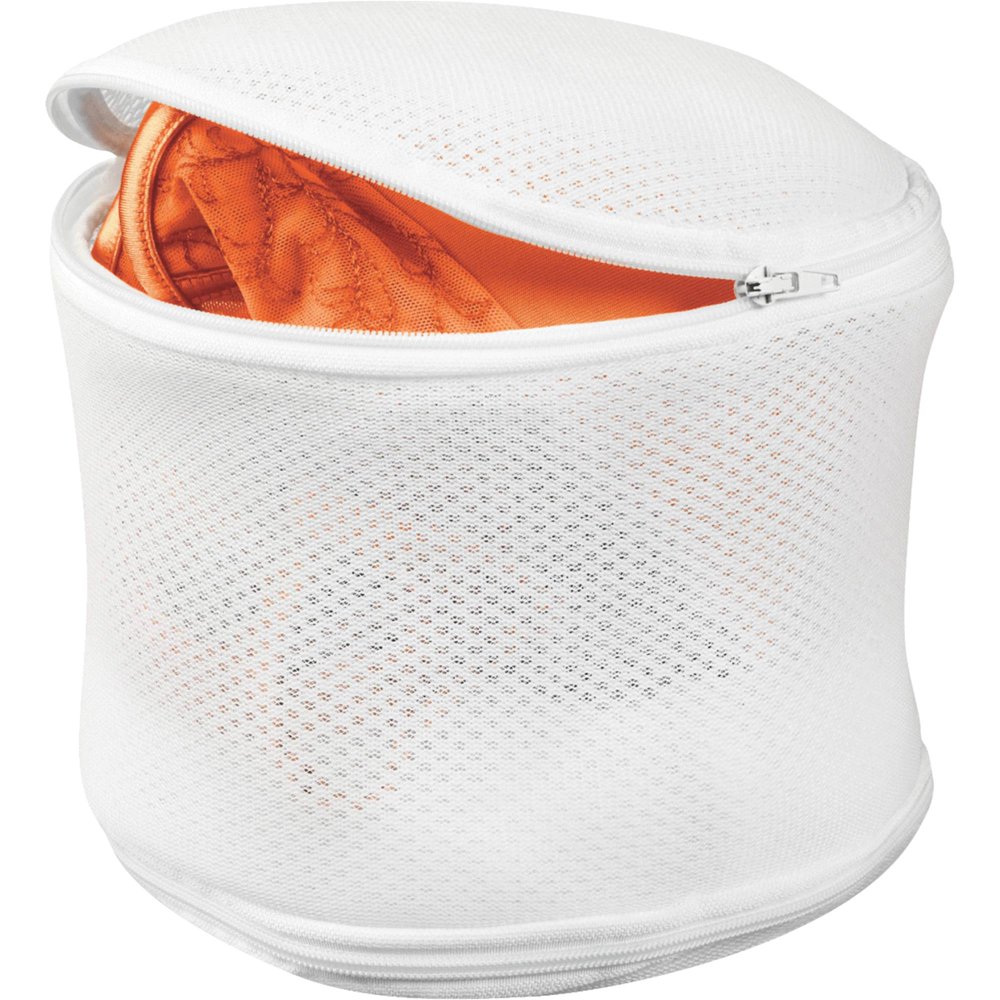 Honey Can Do Mesh Bra Wash Bag with Zipper Closure, White