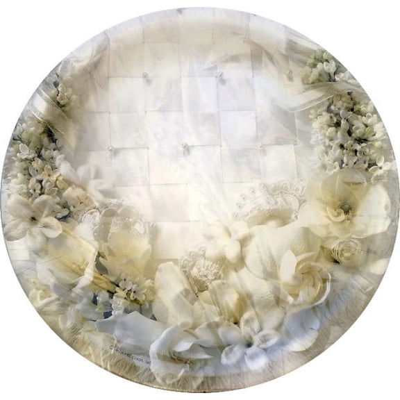 Wedding and Bridal 'Bridal Ribbons' Large Paper Plates (8ct)