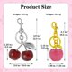 thumbnail image 4 of Juego de 12 llaveros con forma de bolso de cereza. Lindos llaveros., 4 of 5