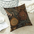 thumbnail image 4 of Vintage Boho Pillow Covers 18x18 Inch Set of 2, Brown Green Retro Flower Decorative Outdoor Throw Pillows Farmhouse Linen Floral Pillow Case for Sofa Bedroom Living Room Indoor Outdoor, 4 of 6