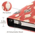 thumbnail image 3 of FORMRS 3 Ring Photo Album 4"x6" Self Adhesive Large Capacity PU Leather Cover, Christmas Ornaments Pattern, 3 of 8