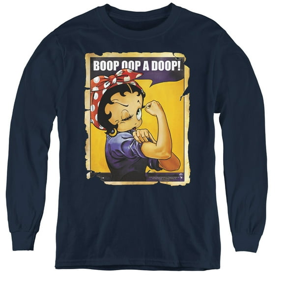 Betty Boop - Power - Youth Long Sleeve Shirt - Medium