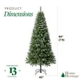 thumbnail image 3 of Home Heritage Brighampton Spruce Christmas Tree, 7 Foot with Metal Stand, 3 of 12