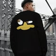 thumbnail image 5 of Men's 330g 100% Cotton Emoji Pattern Dropped Shoulder Crew Neck Sweatshirt, 5 of 30