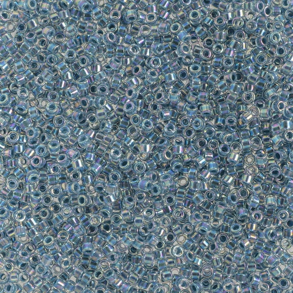 Miyuki Delica 11/0 - Light Blue Lined-Dyed DB0058 - 5.2gms Vial of Japanese Glass Beads