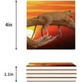 thumbnail image 3 of FMSHPON Leopard Sunset Nature Print Set of 8 Coaster for Drinks, Absorbent Ceramic Stone Coasters Cup Mat with Cork Base for Home Kitchen Room Coffee Table Bar Decor, 3 of 4