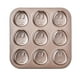 thumbnail image 2 of Juego de 9 bandejas antiadherentes de acero al carbono para hornear pasteles | Bandeja de acero inoxidable grueso apta para horno | Molde cuadrado de 26 cm en oro rosa | Utensilios para hornear, 2 of 6