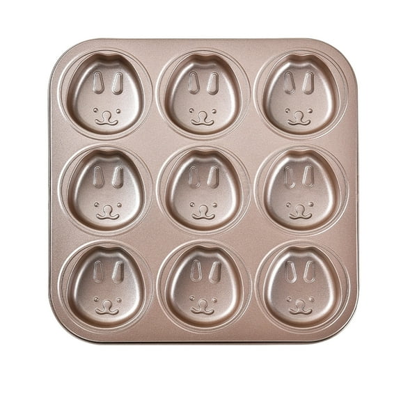 TACILIP Carbon Steel Non Stick 9-piece Cake Thickened Cake Baking Tray Shaped Oven Baking, Kitchen Gadgets