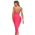 thumbnail image 3 of BEAUKEY Women's One Shoulder Bandage Dresses Backless Bodycon Rose Pink Elegant Party Celebrity Vestidos S, 3 of 6