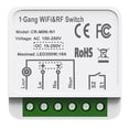 thumbnail image 1 of Tuya WiFi RF433 Smart Switch Module with Remote Control Home Automation DIY MINI Breaker Relay for Smart,1 x Intelligent on-off switch 1 x Remote control (delivered without 1 12V23A battery), 1 of 8
