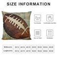 thumbnail image 5 of COMIO  Vintage American Football Pillow Covers Ball Games Sport Lover Rugby Pattern Pillow Case Cushion Cover Decoration Home Couch Bed  (Rugby 01), 5 of 5