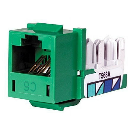 UPC: 0662620825427 | Hubbell Premise Wiring Jack Green Cat6 Rj45 HXJ6GN