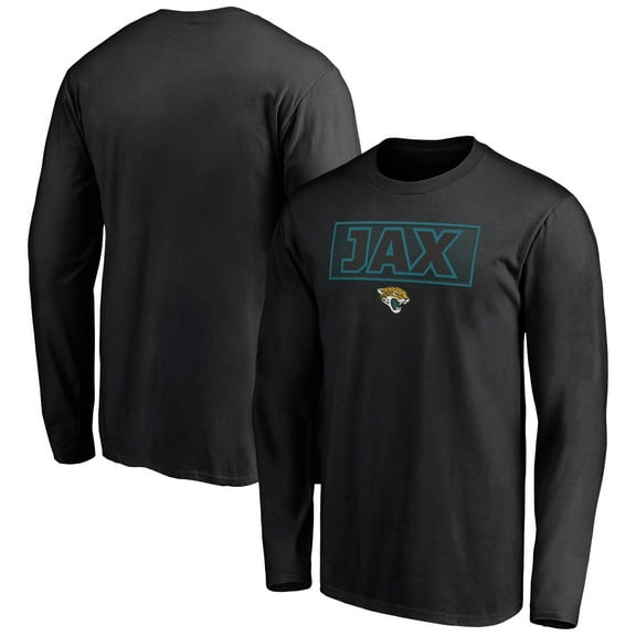 Men's Black Jacksonville Jaguars Squad Throwbacks Long Sleeve T-Shirt