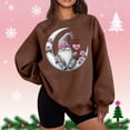 thumbnail image 2 of Sweatshirt for Women Fashion Thin Fleece Round Neck Christmas Graphic Print Loose Sweatshirt Long Sleeve Winter Sweatshirt, 2 of 5