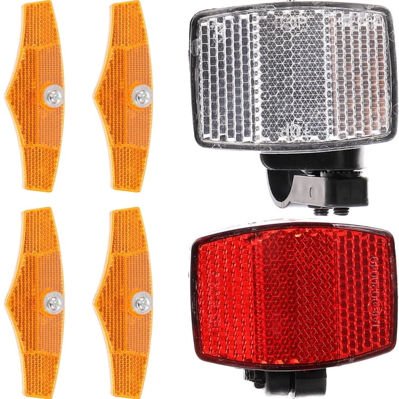 COOPHYA Bike Reflector Set with Assorted Colors for Front, Rear, and Wheel