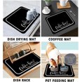 thumbnail image 4 of Coffee Bar Mat Rubber Dish Drying Mat for Kitchen Counter Coffee Mat for Home Bar Gift Kitchen Mat Coffee Bar Accessories Decorative Coffee Shop Chocolate Dish Drying Pad 16"X 18", 4 of 6