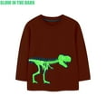 thumbnail image 4 of Toddler Boys Sweatshirts Essentials Hoodie Cute Girls Glow In The Dark Long Sleeve Dinosaur Cotton Kids Boys Clothing Pullover Fall Winter Casual Tops Orange 6(5-6 Years), 4 of 4