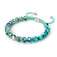 thumbnail image 1 of Blue Mint | Silver | Firefly Glass Macrame Bracelet, 1 of 8