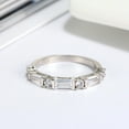 thumbnail image 2 of Anniversary Band Ring for Women Baguette Cz Sterling Silver Ginger Lyne Collection, 2 of 6