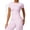 Pink, variant on Women's Short Sleeve Crew Neck Top Shirts with Seamless Fit and Stretch Fabric- Small, Pink