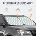 thumbnail image 4 of Balery 2 Piece Daisy Plaid Blue Car Windshield Sun Shade|Foldable Front Windshield Shade for Car Front Window for Most Sedans SUV Truck-Large, 4 of 7