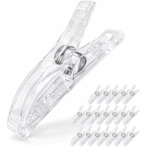 Large Sewing Clips 20 Pcs, Clear Fabric Clips for Quilting & Crafting, Multipurpose Craft Clips for DIY Supplies, Ideal as Temporary Blind or Shade Clips