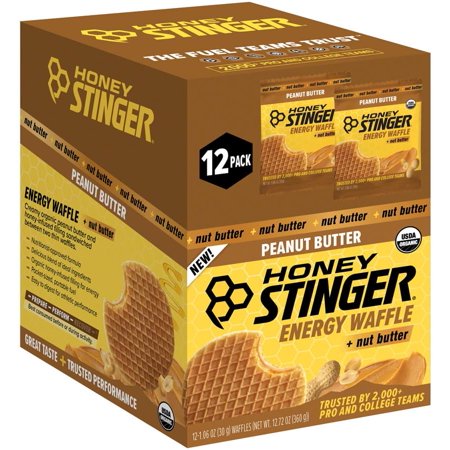 Honey Stinger Organic Waffle Box of 12 Peanut Butter