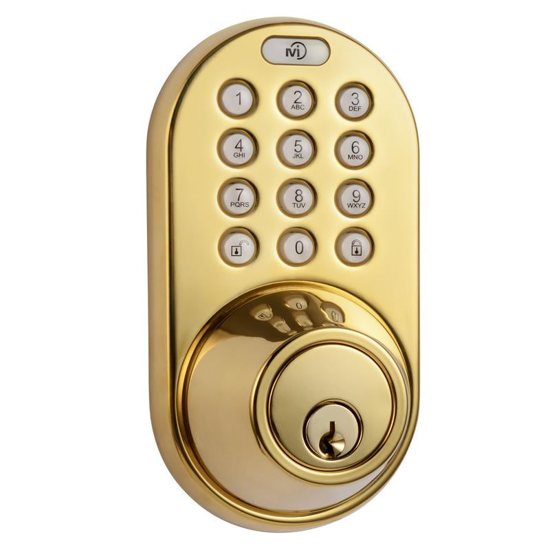 MiLocks Digital Deadbolt Door Lock, Antique Brass Finish With Keyless Entry  Via Remote Control And Keypad Code For Exterior Doors (XF-02AQ) 