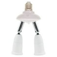 thumbnail image 1 of E27 Splitter 220V 3A Lamp Bulb Socket Converter Extender E27 Bulb Socket Light Adapter Improvement Plastic Portable Holder Warehouse Accessory 1 to 2, 1 of 7