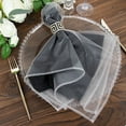 thumbnail image 4 of Balsa Circle 10 Silver Decorative 23" x 23" Sheer Organza Dinner Table Napkins Party Decorations, 4 of 8