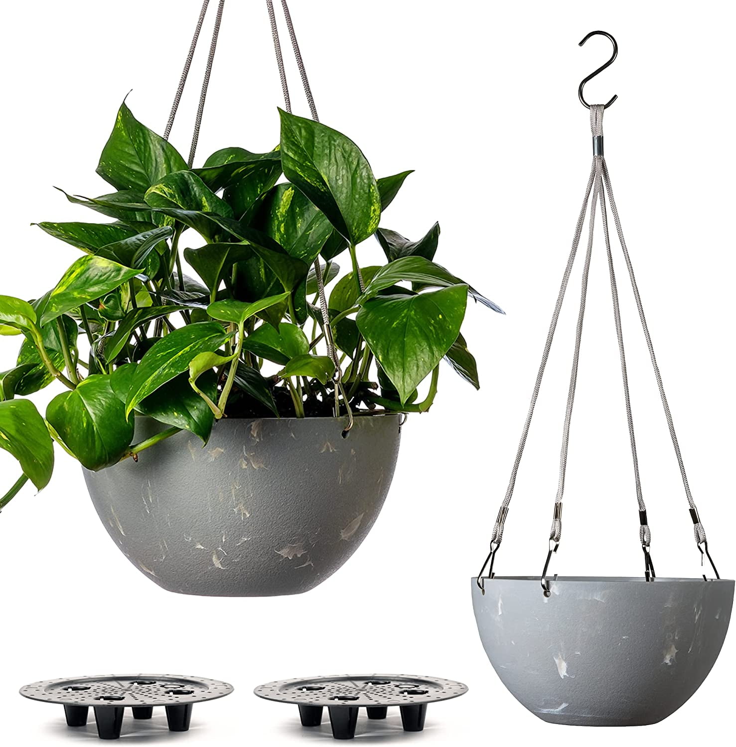 2X Self Watering Hanging Planters (10" Inch) Hanging Pots Hanging