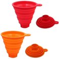 thumbnail image 1 of Embudo de aceite de silicona de 4 piezas (tamaño grande rojo y naranja, 2 cada uno) Ormromra HMHZ756, 1 of 9
