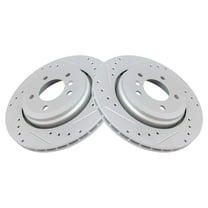TRQ Rear Performance Brake Rotors Set Premium G-Coated Fits Select 2001-2006 BMW 330Ci 2001-2005 330i 330xi