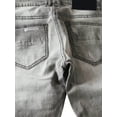 thumbnail image 5 of Ma Croix Mens Distressed Skinny Fit Denim Jeans with Zipper Pocket, 5 of 6