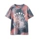 thumbnail image 1 of Blusa de Manga Corta Con Cuello Redondo Y Estampado de Corbata Suelta Informal Para Mujer Odeerbi ODB181118, 1 of 9
