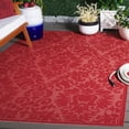 thumbnail image 2 of Safavieh Courtyard Jessie Damask Indoor/Outdoor Area Rug, Red, 6'7" x 9'6", 2 of 14